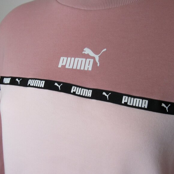 Puma Power Tape Pink Sweatshirt Women's L Large - Picture 2 of 9
